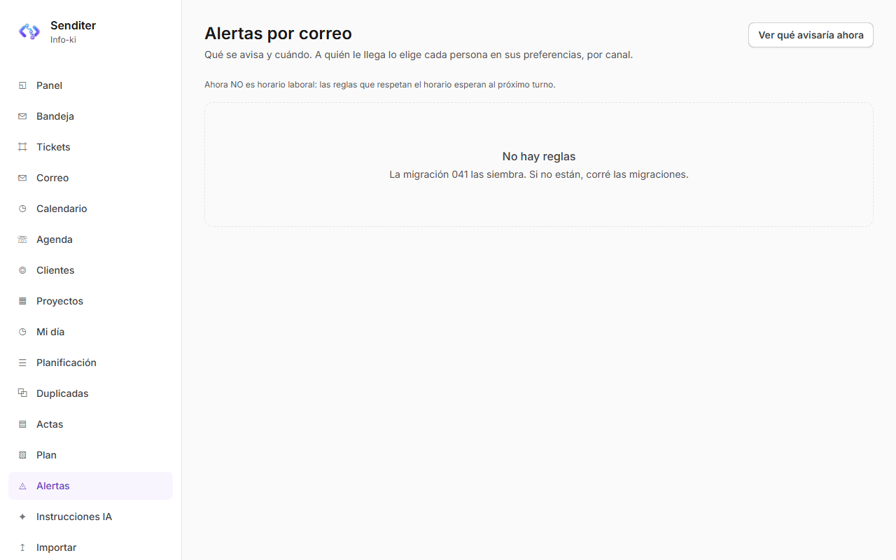 Las reglas de alerta